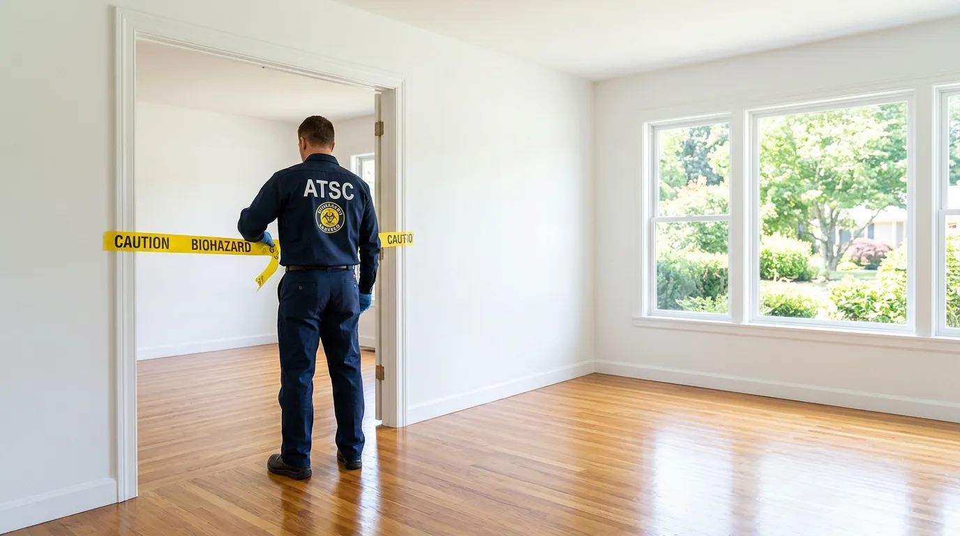 Certified biohazard cleanup crew performing Crime Scene Cleanup in Parkway